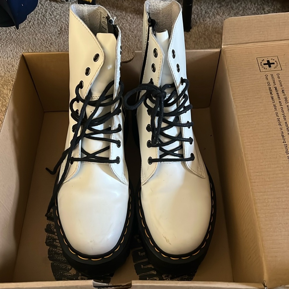 Doc Martens White Jadon Boots